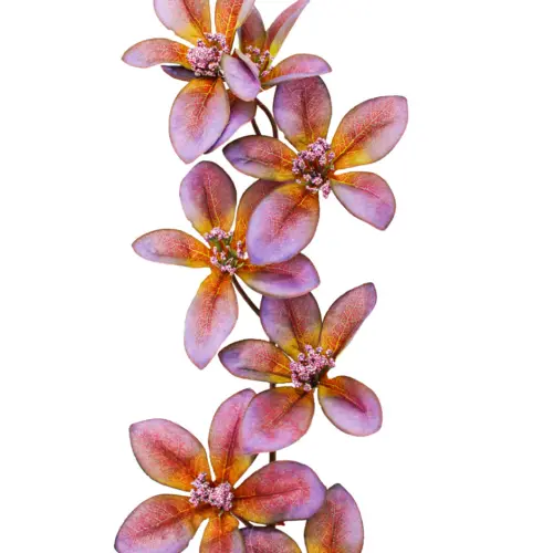Vara con flores purpura con cafe de 18x92x0.1cm