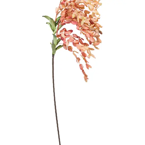 Vara con flor de tiras de latex rosa de 17x125x0.1cm
