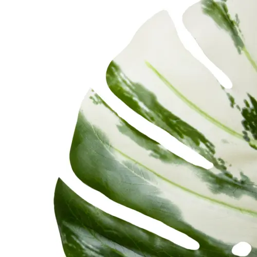 Vara de hoja artificial verde con blanco
