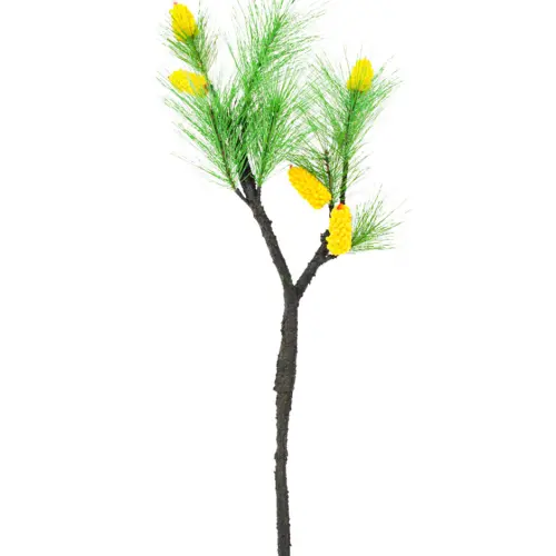 Vara de follaje verde con frutos amarillos de 40x96x0.1cm