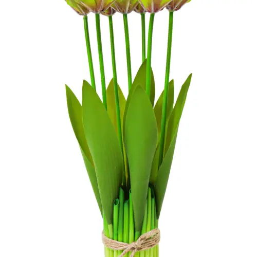 Ramo con base y margaritas verdes de 8x8x40cm