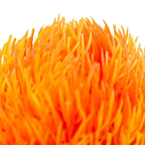 Vara con flor de plastico naranja de 9x50x0.1cm
