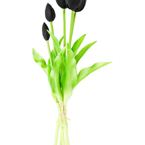 Ramo artificial de tulipanes negros de 12x40x0.1cm