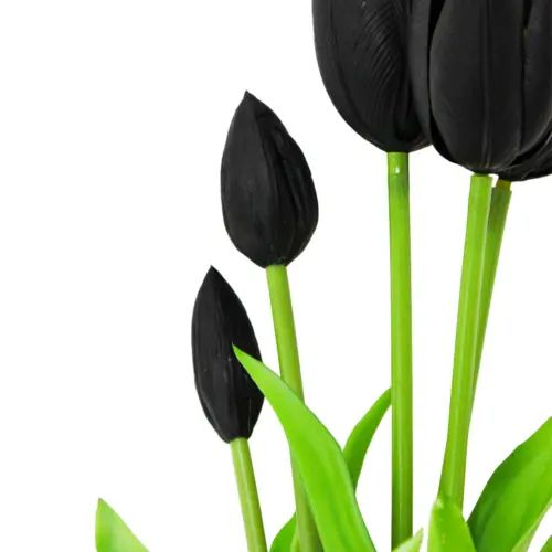 Ramo artificial de tulipanes negros de 12x40x0.1cm