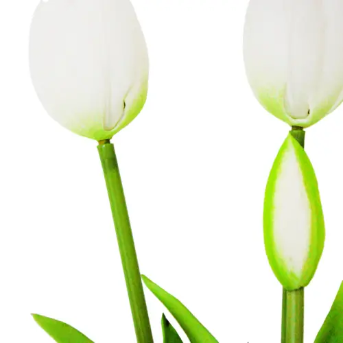 Ramo artificial de tulipanes blancos de 12x40x0.1cm