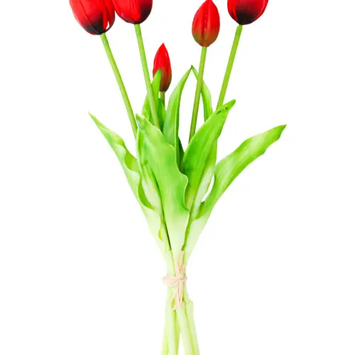 Ramo artificial de tulipanes rojos de 12x40x0.1cm