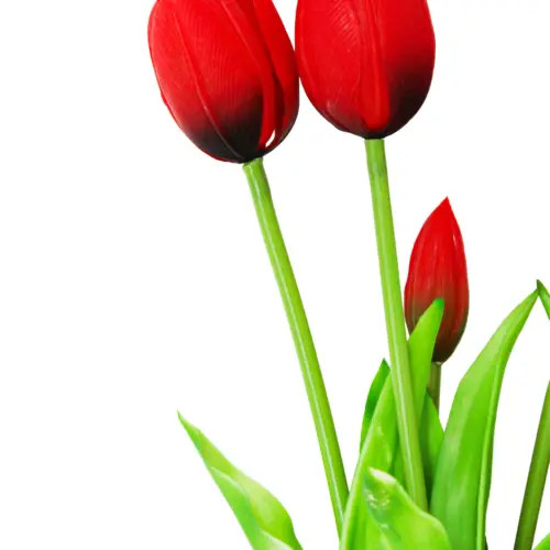 Ramo artificial de tulipanes rojos de 12x40x0.1cm