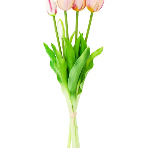 Ramo artificial de tulipanes rosas de 12x40x0.1cm