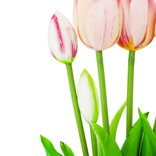 Ramo artificial de tulipanes rosas de 12x40x0.1cm