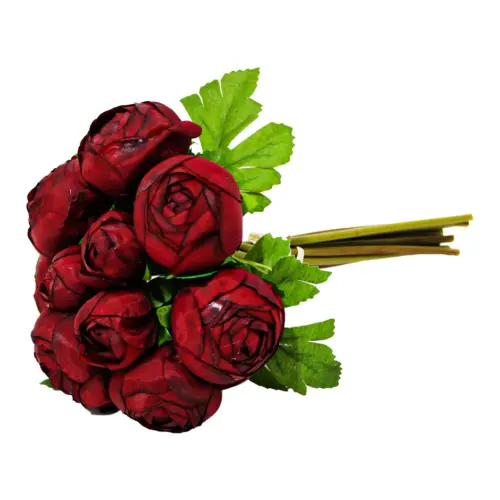 Bouque de flores de peonias rojo oscuro de 16x30x0.1cm