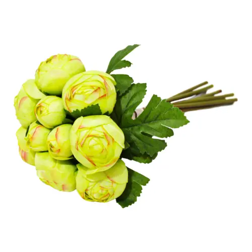 Bouque de flores de peonias verde de 16x30x0.1cm