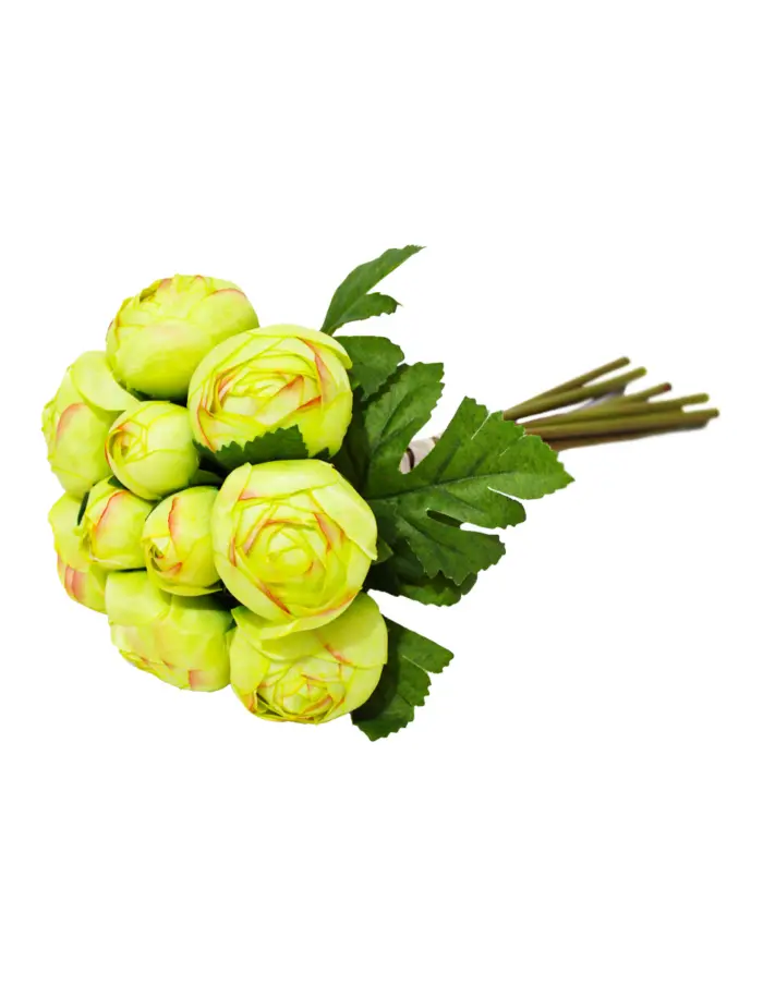Bouque de flores de peonias verde de 16x30x0.1cm - Image 2