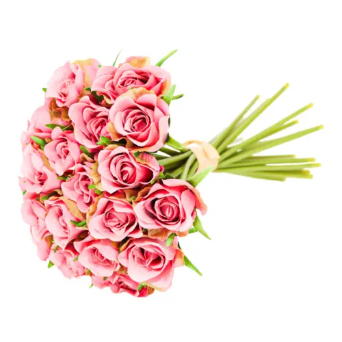 Ramo artificial de rosas rosa de 17x24x0.1cm