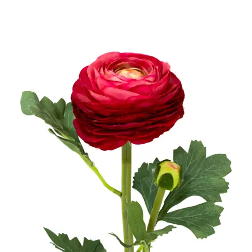 Flor de peonia artificial roja de 18x35x1cm