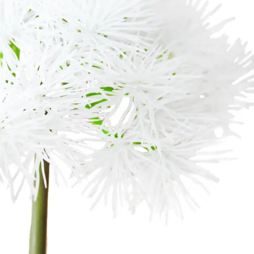 Vara de follaje de plastico con picos blancos de 18x35x0.1cm