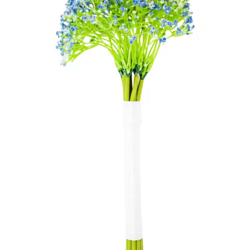 Ramo de follaje con flores azules de 15x34x0.1cm