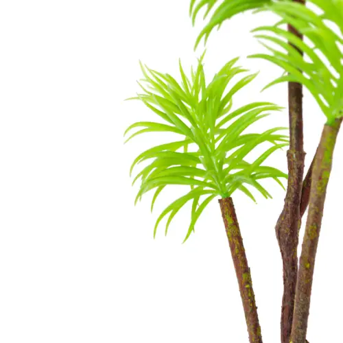 Vara de follaje de plastico con picos verde claro de 13x66x0.1cm