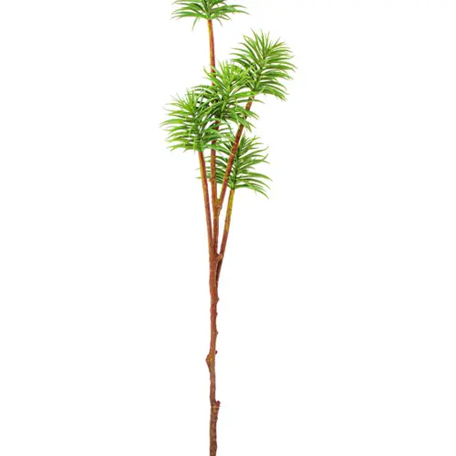 Vara de follaje de plastico con picos verde oscuro de 13x66x0.1cm