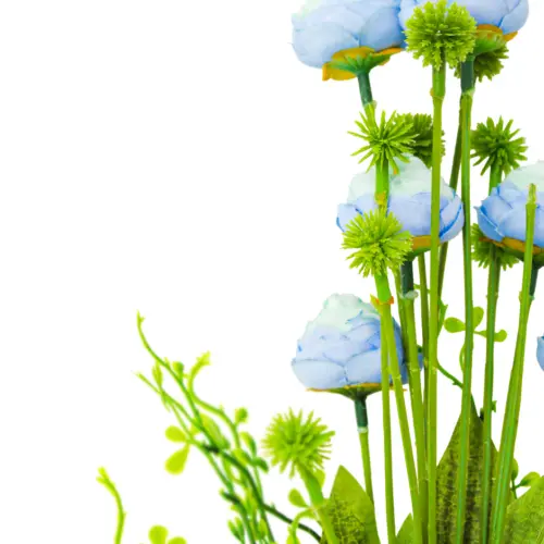 Ramo de flores de peonioas azules de 12x60x0.1cm