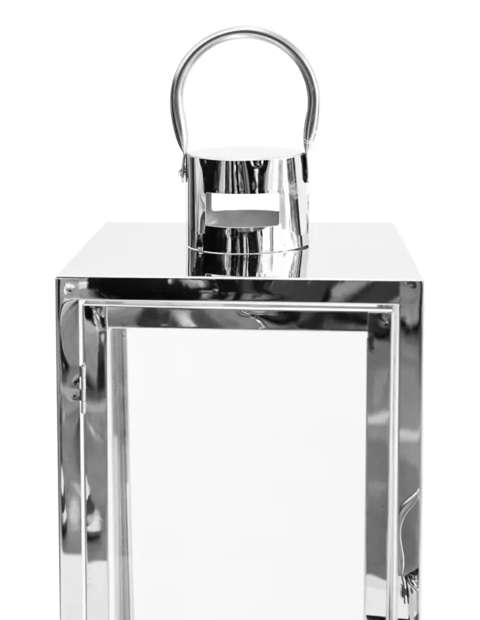 Juego de 3 candelabros de metal plateados de 18x18x46cm - Image 4