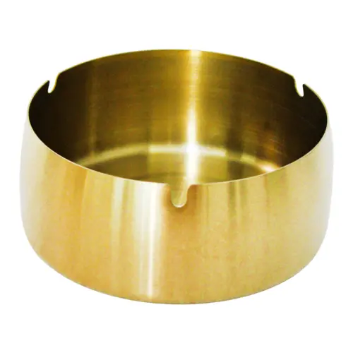 Juego de 6 ceniceros de metal dorados
