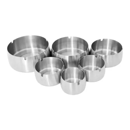 Juego de 6 ceniceros plateados