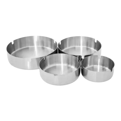 Juego de 4 ceniceros plateados