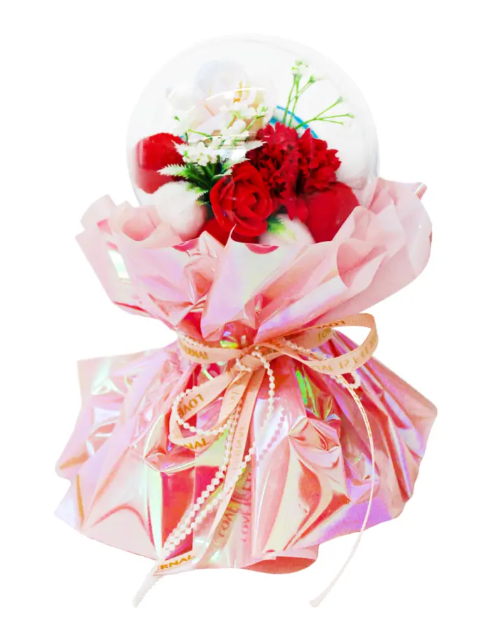Bouquet de flores naranja en display - Image 2