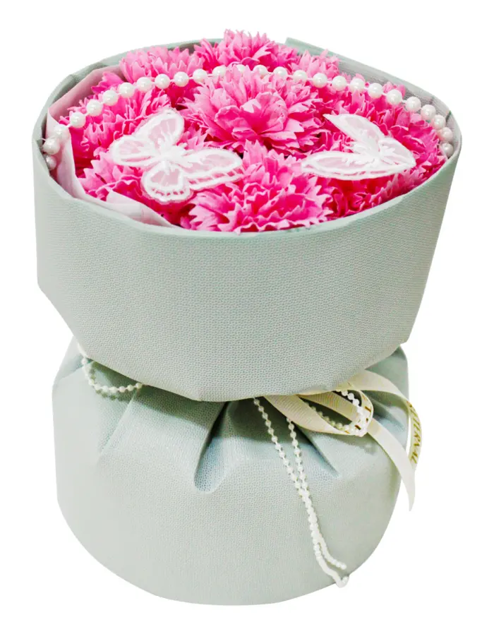 Bouquet de flores rosa en display - Image 3