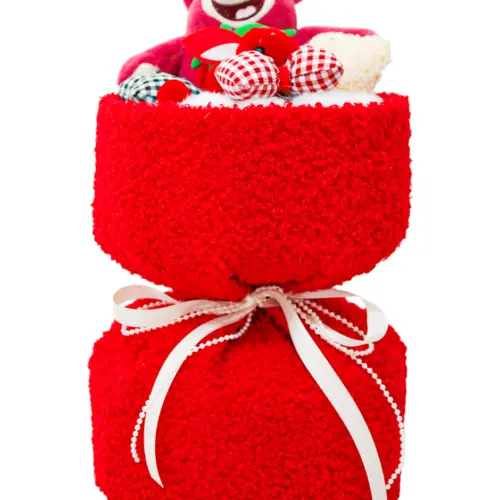 Display con muñecos rojos