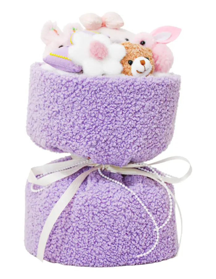 Display con muñecos morados - Image 2