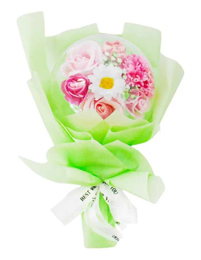 Bouquet de flores verdes en display - Image 2