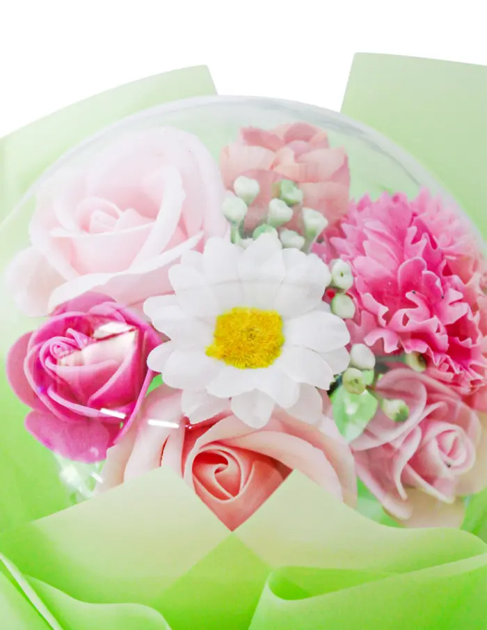 Bouquet de flores verdes en display - Image 3
