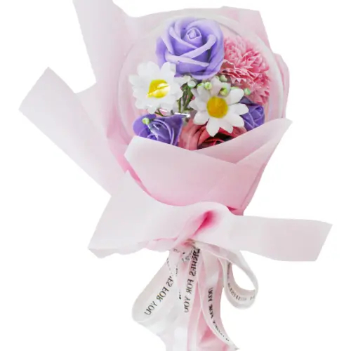 Bouquet de flores rosa en display