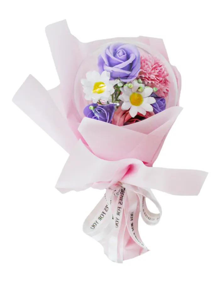 Bouquet de flores rosa en display - Image 2