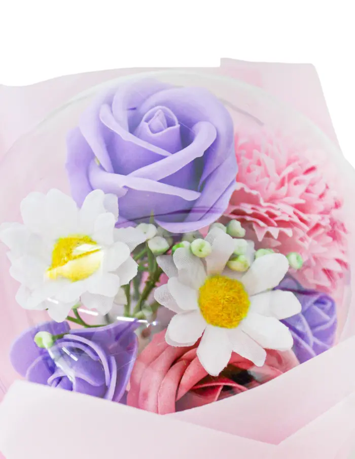 Bouquet de flores rosa en display - Image 3