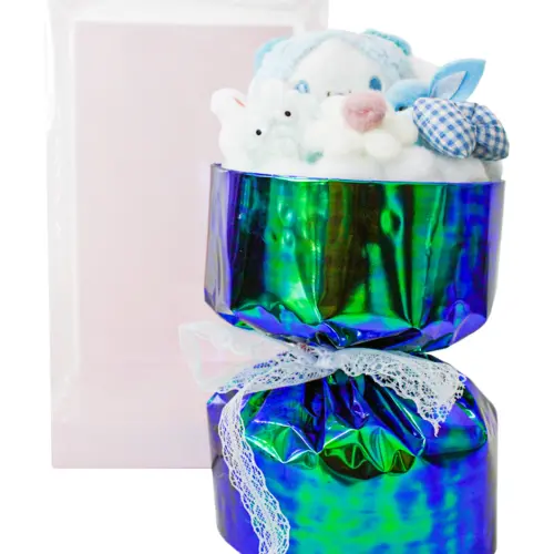 Display con muñecos azules