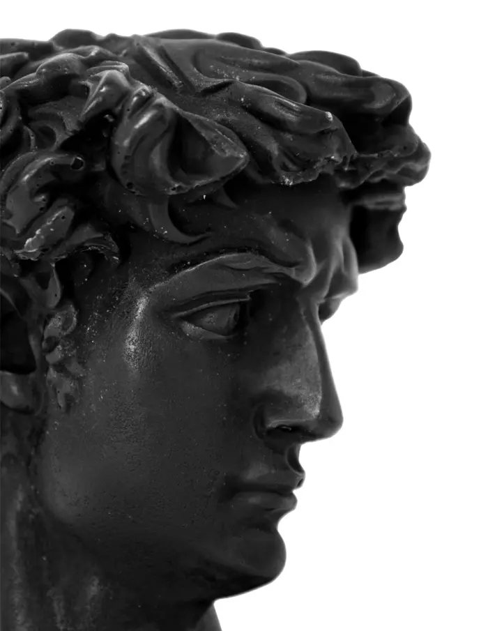 Vela decorativa diseño busto de escultura negra de 5.5x9x14cm - Image 3