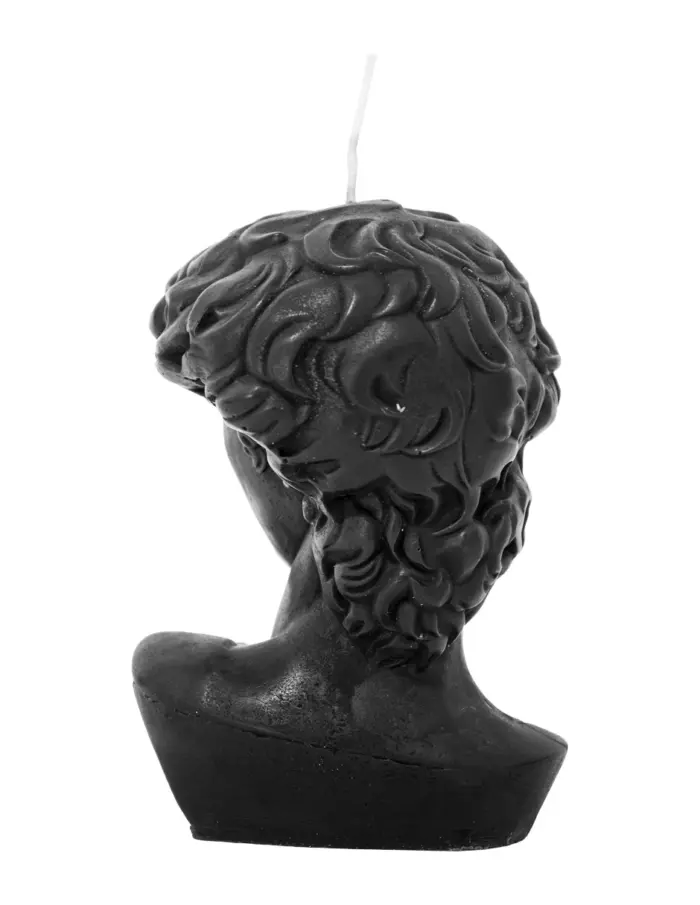 Vela decorativa diseño busto de escultura negra de 5.5x9x14cm - Image 4