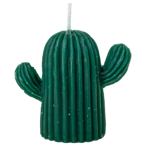 Vela decorativa diseño cactus verde de 3.8x7x6.5cm