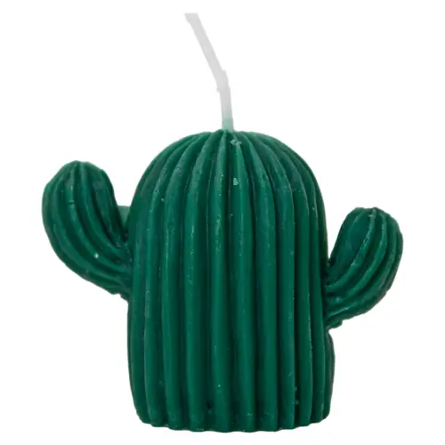 Vela decorativa diseño cactus verde de 3.8×6.5×5.2cm
