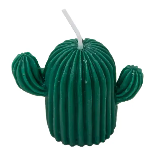 Vela decorativa diseño cactus verde de 3.8×6.5×5.2cm
