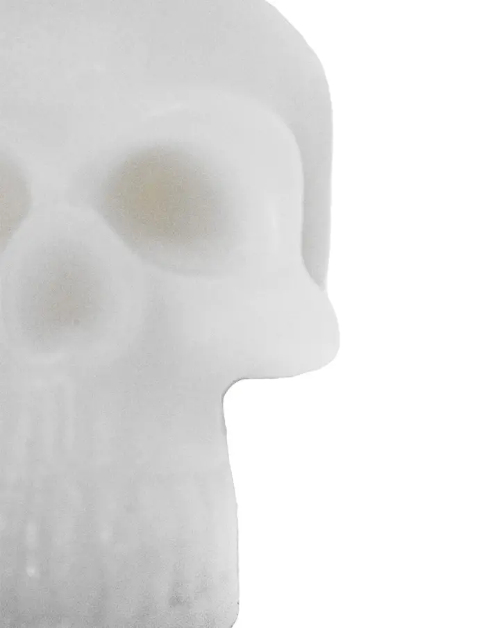 Vela decorativa diseño craneo blanco de 5.5x6.5x5cm - Image 3