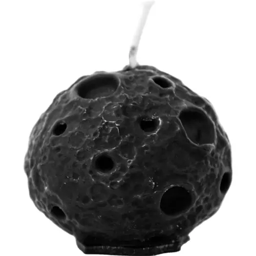 Vela decorativa diseño nudo negro de 6x6x5cm