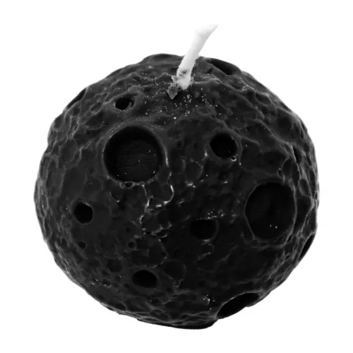 Vela decorativa diseño nudo negro de 6x6x5cm