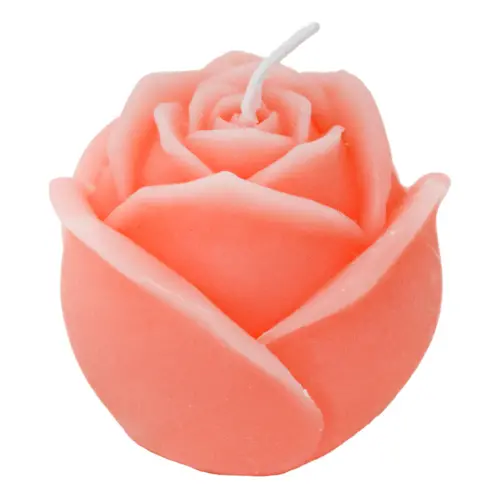 Vela decorativa diseño rosa rosa de 6.7×6.7×5.5cm