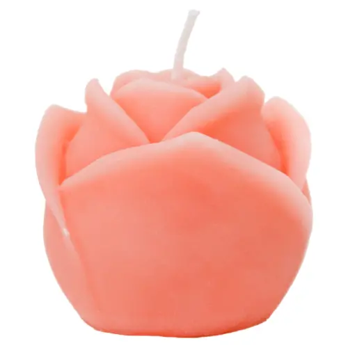 Vela decorativa diseño rosa rosa de 6.7×6.7×5.5cm