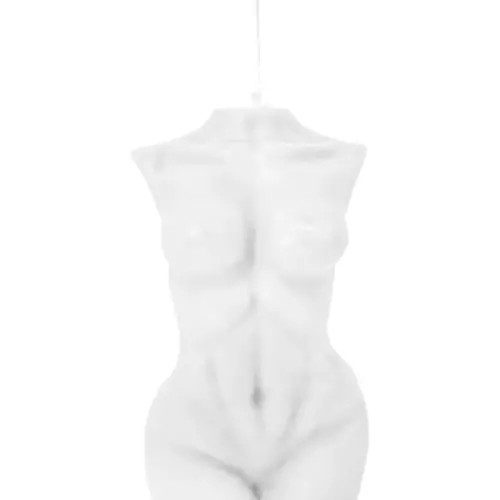 Vela decorativa diseño torso de mujer blanco de 6.7×6.7×5.5cm