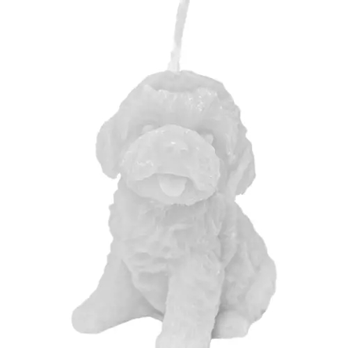 Vela decorativa diseño perro blanco de 3.5x5x6.5cm
