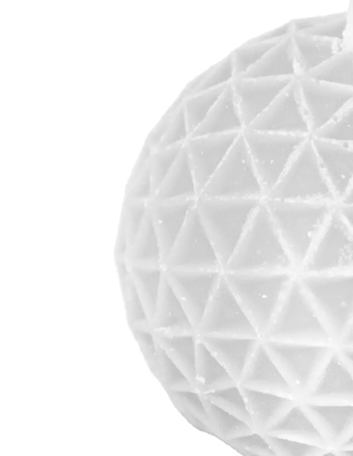 Vela decorativa diseño esfera blanca de 6.5x6.5x7cm - Image 3